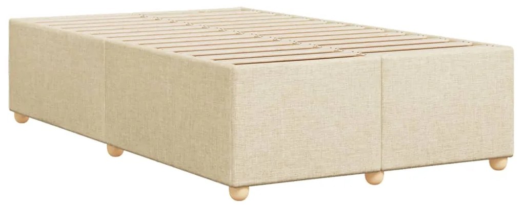 Estrutura de cama sem colchão 120x190 cm tecido creme