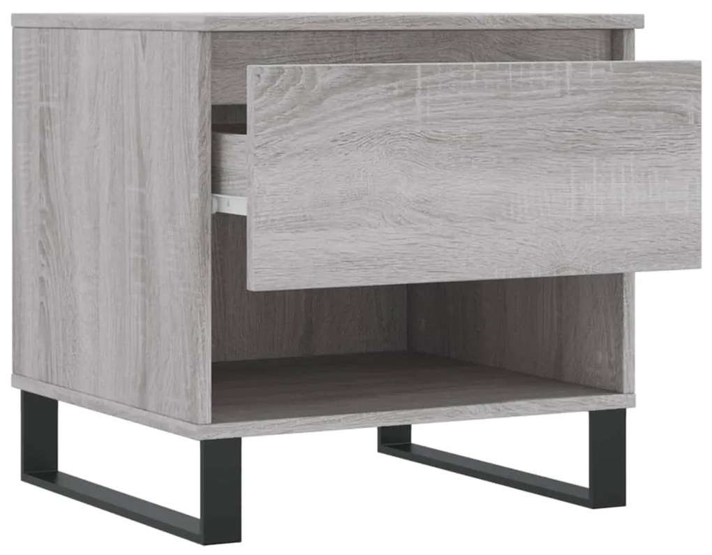 Mesas de centro 2 pcs 50x46x50cm deriv. madeira cinzento sonoma