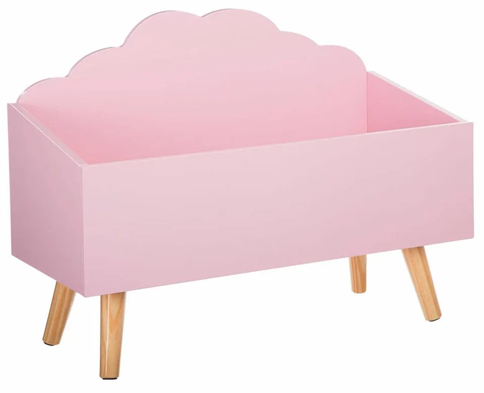 Baú 5five Nuvens Infantil Cor de Rosa Madeira Mdf (58 X 28 X 45,5 cm)