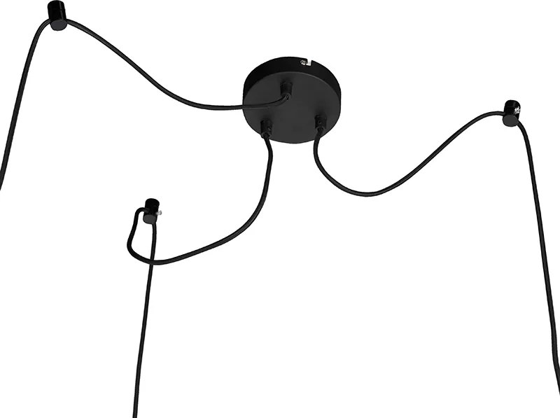 Conjunto de 3 Pendentes Inteligentes Preto com Dourado incl. Wifi A60 - Depeche