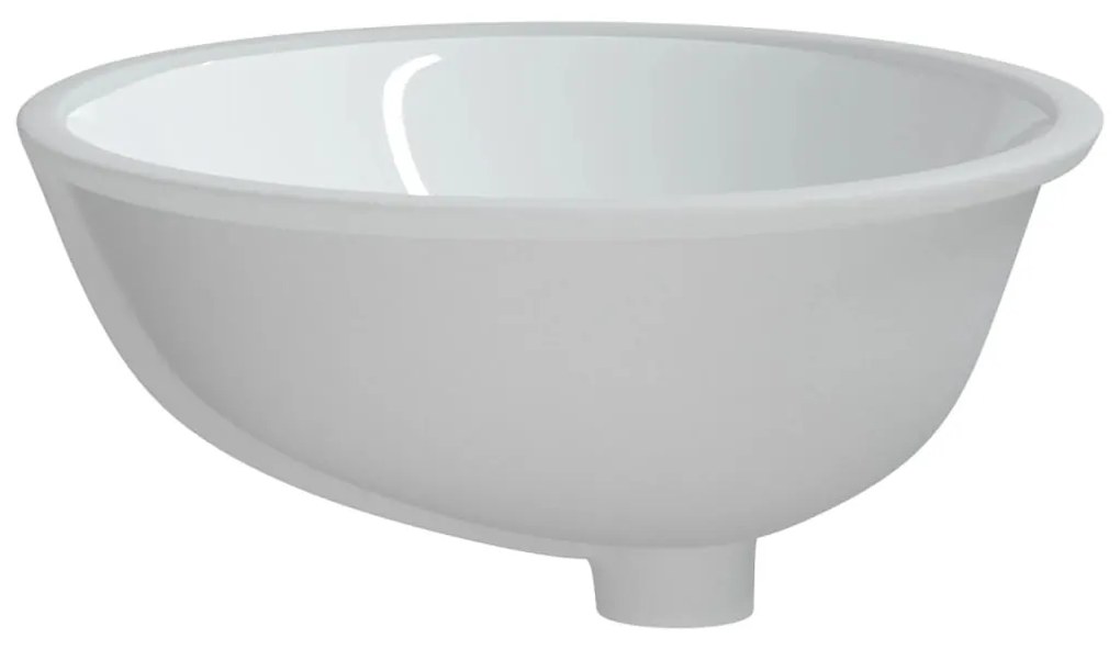 Lavatório casa de banho oval 56x41x20 cm cerâmica branco