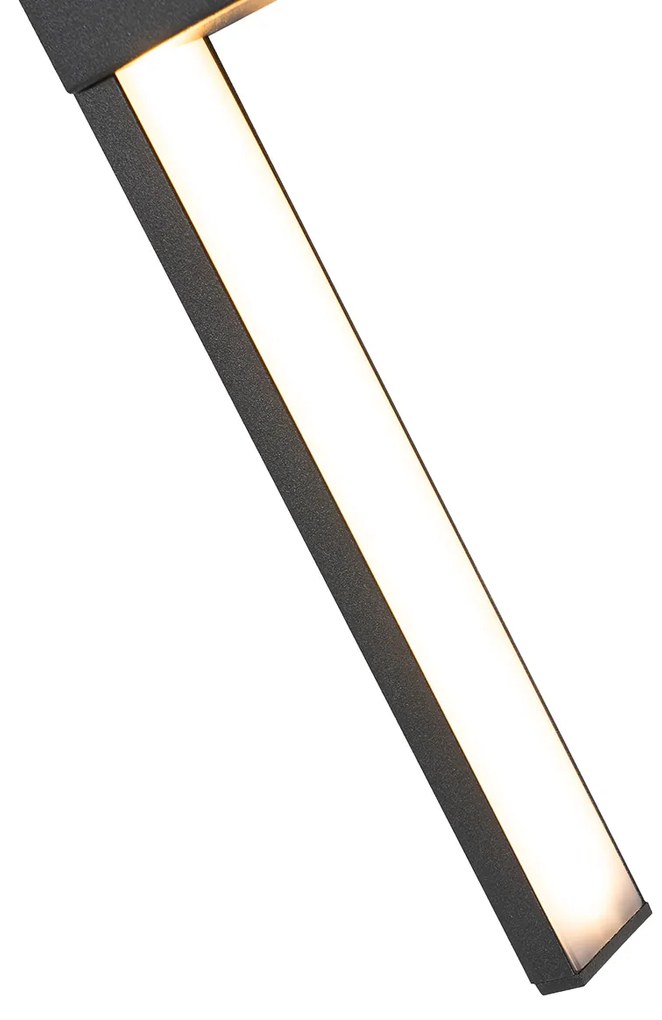 Candeeiro de parede exterior moderno preto com LED incl. IP54 - Jamal