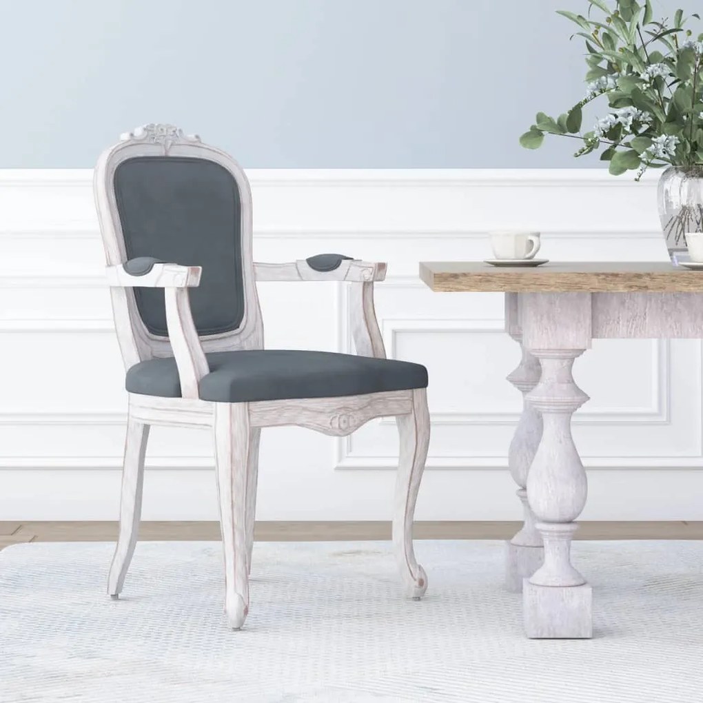 vidaXL Cadeira de jantar 62x59,5x100,5 cm veludo cinzento-escuro