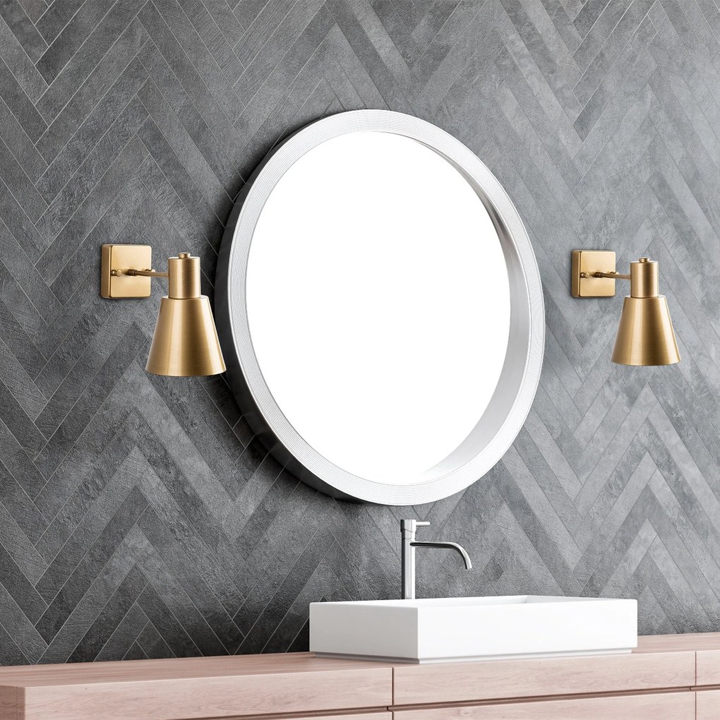 Candeeiro de Parede Funnel – Dourado – 14 x 24 x 21 cm