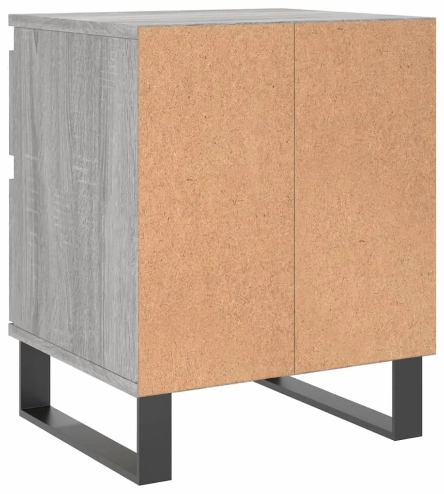 Mesas de cabeceira 2 pcs derivados de madeira cinzento sonoma