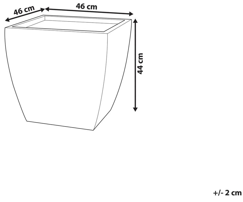 Vaso cinzento 46 x 46 x 44 cm ORICOS Beliani