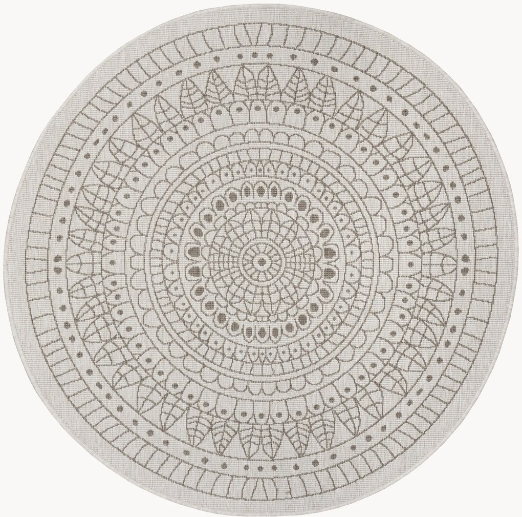 Tapete redondo reversível para interior e exterior Porto