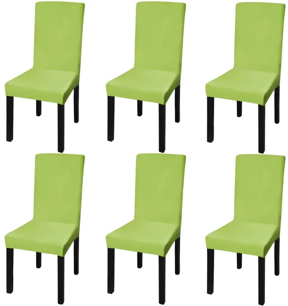 Capa extensível para cadeiras, 6 pcs, verde