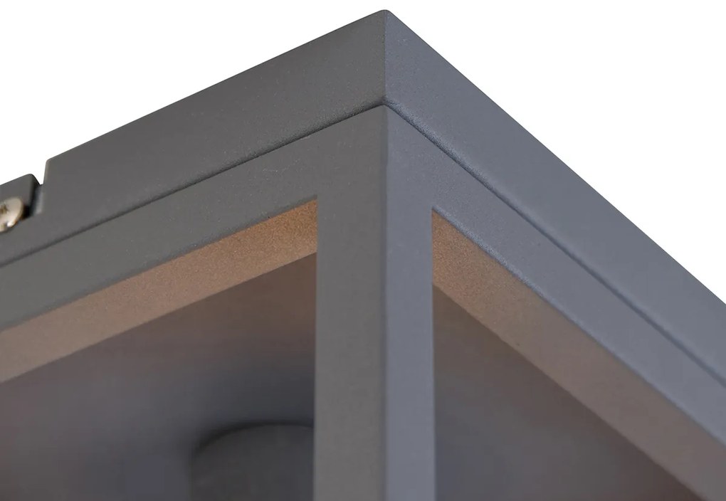 Candeeiro de teto inteligente industrial cinzento escuro incl. Wifi G95 - Cage