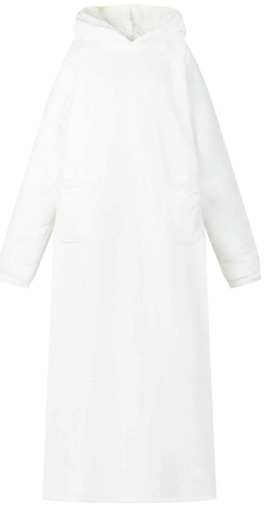 vidaXL Sweatshirt manta Branco L Fleece e Flanela