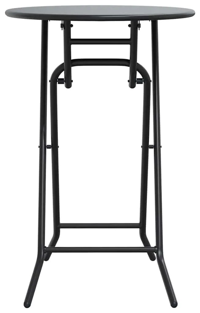 Mesa de Jardim Dobrável Antracite Ø50x72 cm Aço