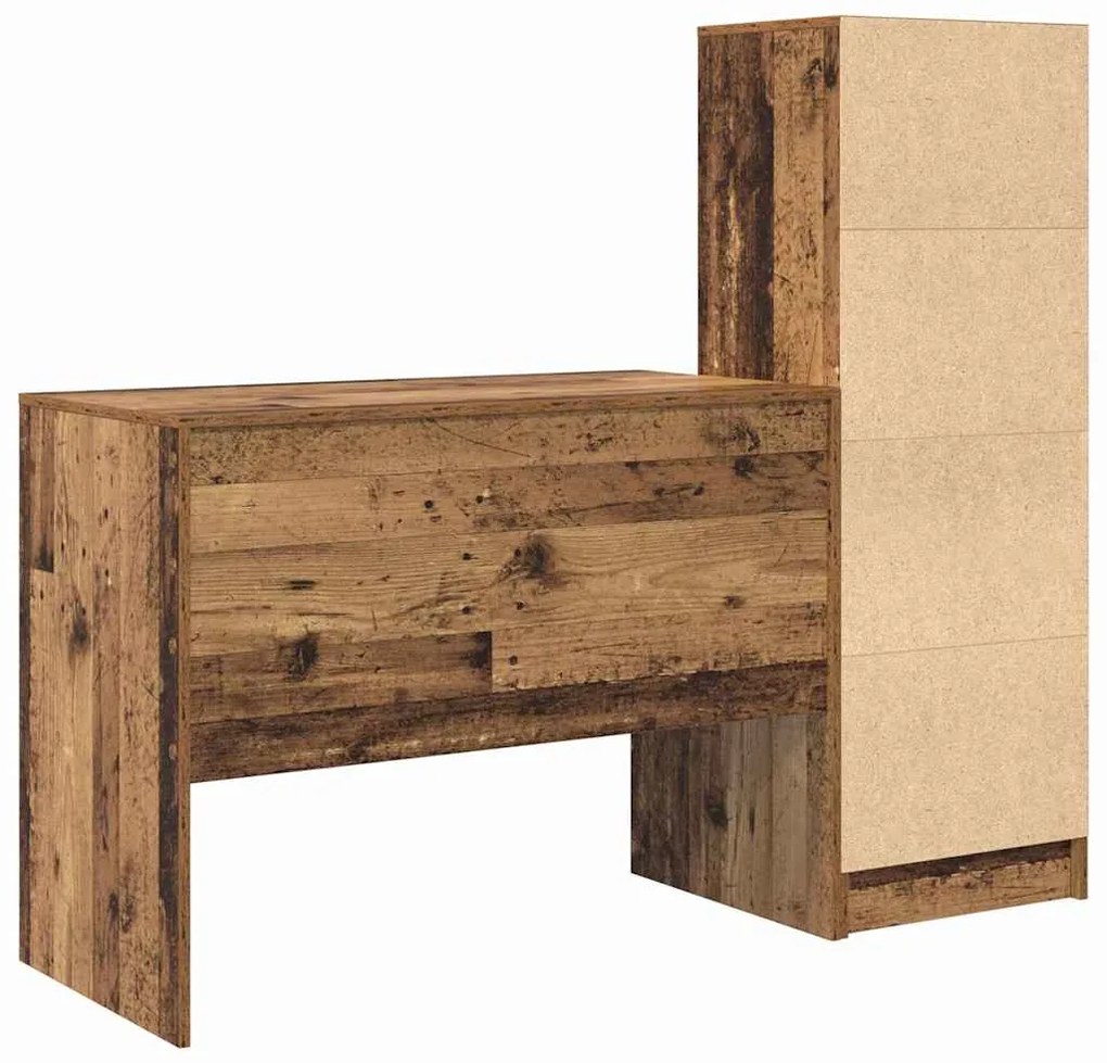 Mesa com Armazenamento Madeira Antiga Madeira Derivada