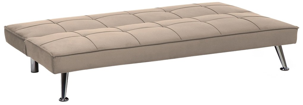 Sofá-cama de 3 lugares em tecido creme HASLE Beliani