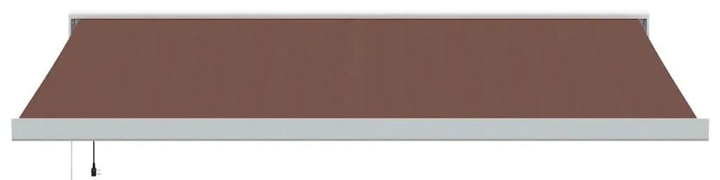 Toldo retrátil automático 450x300 cm castanho
