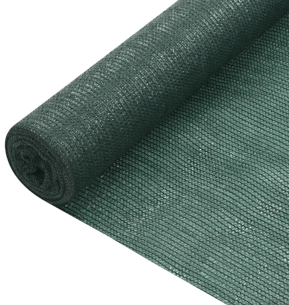 vidaXL Rede de ocultação para privacidade PEAD 75 g/m² 1,5x25 m verde