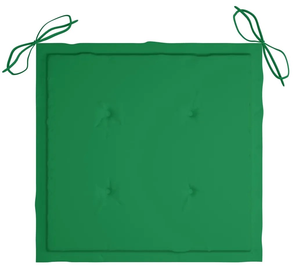 Cadeiras de jantar p/ jardim 3 pcs c/ almofadões acácia maciça