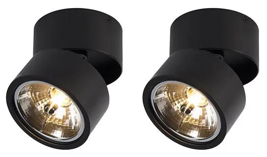 Conjunto de 2 focos modernos pretos orientáveis - GO Nine Tubo Design,Industrial,Moderno