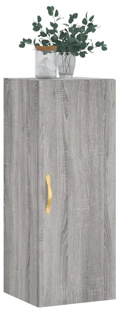 Armário de parede 34,5x34x90 cm cinzento sonoma