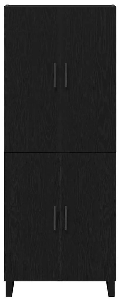 Cabinetes vidaXL 2 pcs Carvalho Preto 69,5x34x180 cm Madeira de engenh