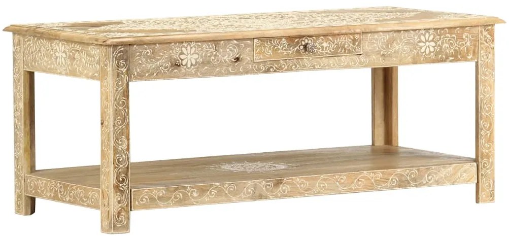 Mesa de centro 110x50x45 cm mangueira maciça pintada à mão
