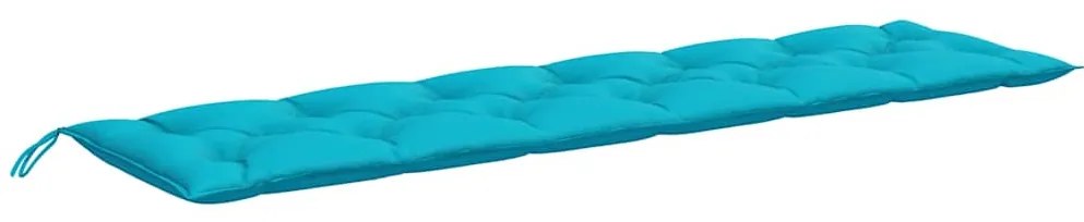 Almofadões p/ banco de jardim 2 pcs 200x50x7 cm tecido turquesa