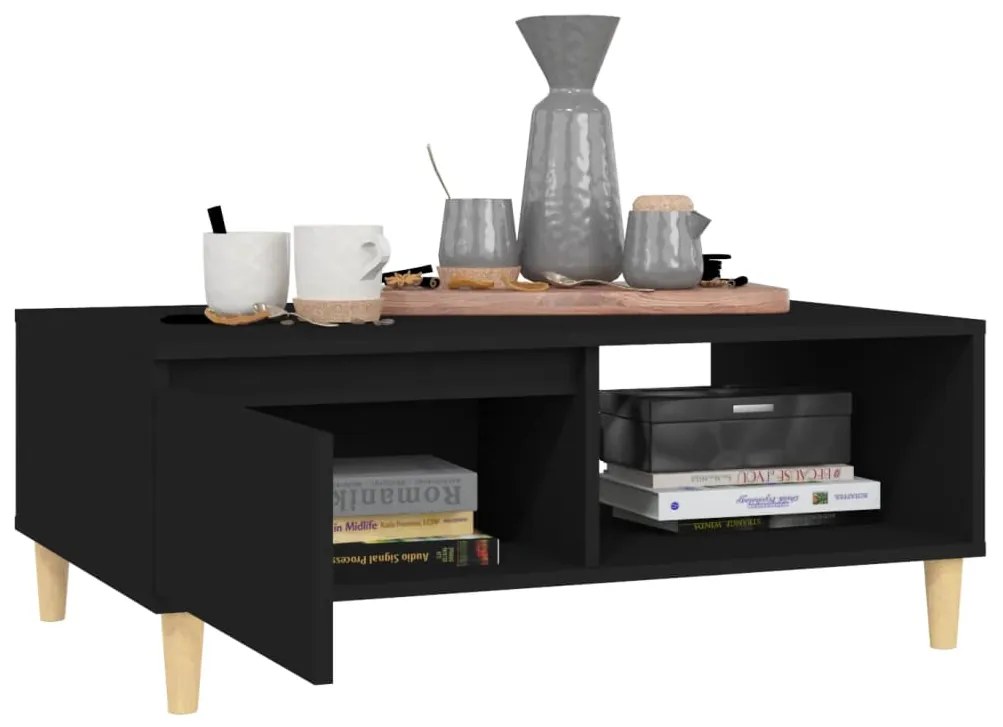 Mesa de centro 90x60x35 cm derivados de madeira preto