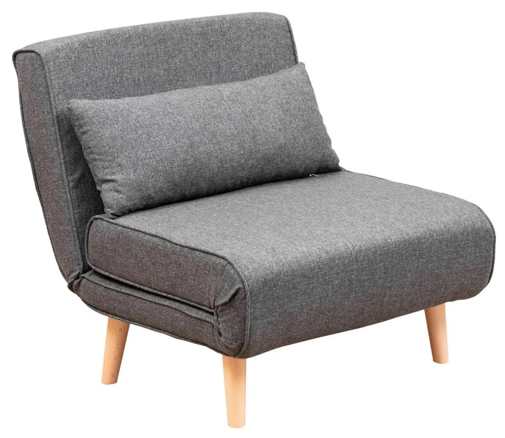 Sofá-Cama Folde – Cinzento Escuro – 180 x 80 cm