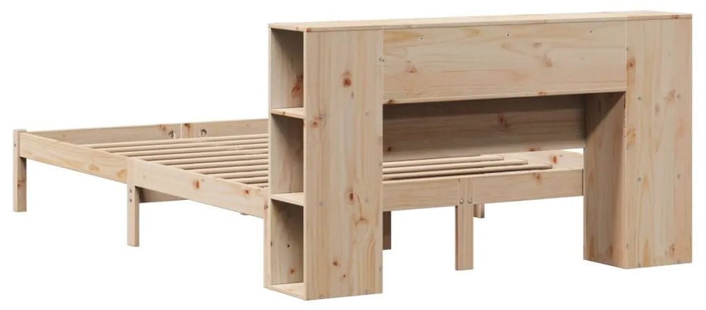 Cama com estante sem colchão 120x190 cm pinho maciço