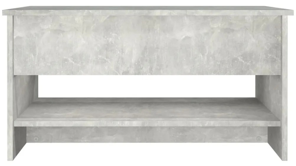 Mesa de centro 80x50x40cm derivados de madeira cinzento cimento