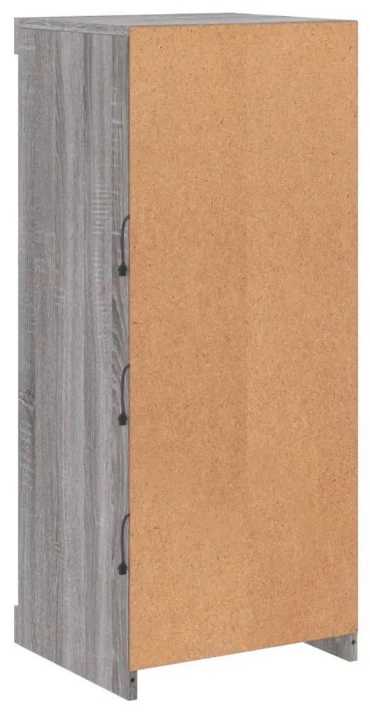 Aparador com luzes LED 41x37x100 cm cinzento sonoma