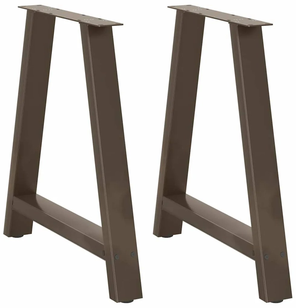 Pés de mesa de jantar em formato A, 2 peças, 70x(72-73) cm, aço