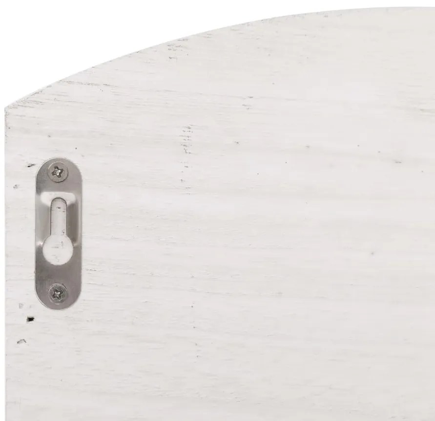Cabide de parede 50x10x34 cm madeira branco