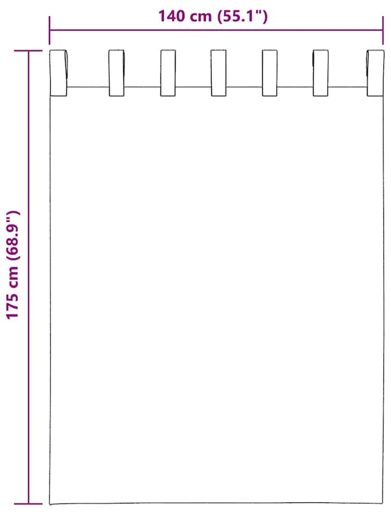 Cortinas de voile com laços 2 pcs branco 140x175 cm