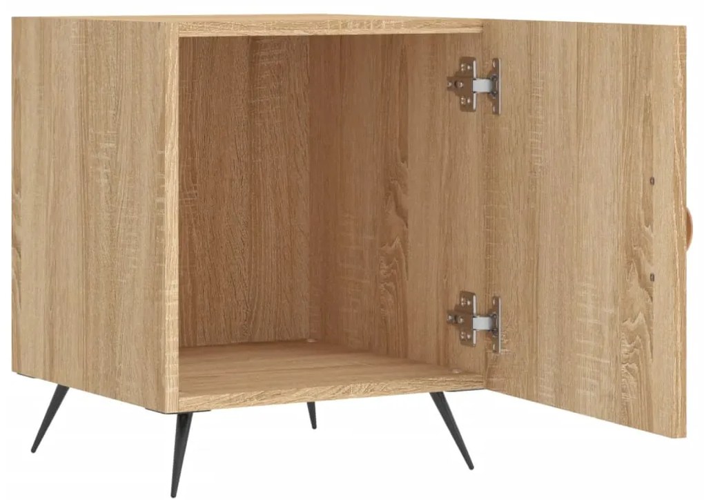 Mesa cabeceira 2pcs 40x40x50cm deriv. madeira carvalho sonoma