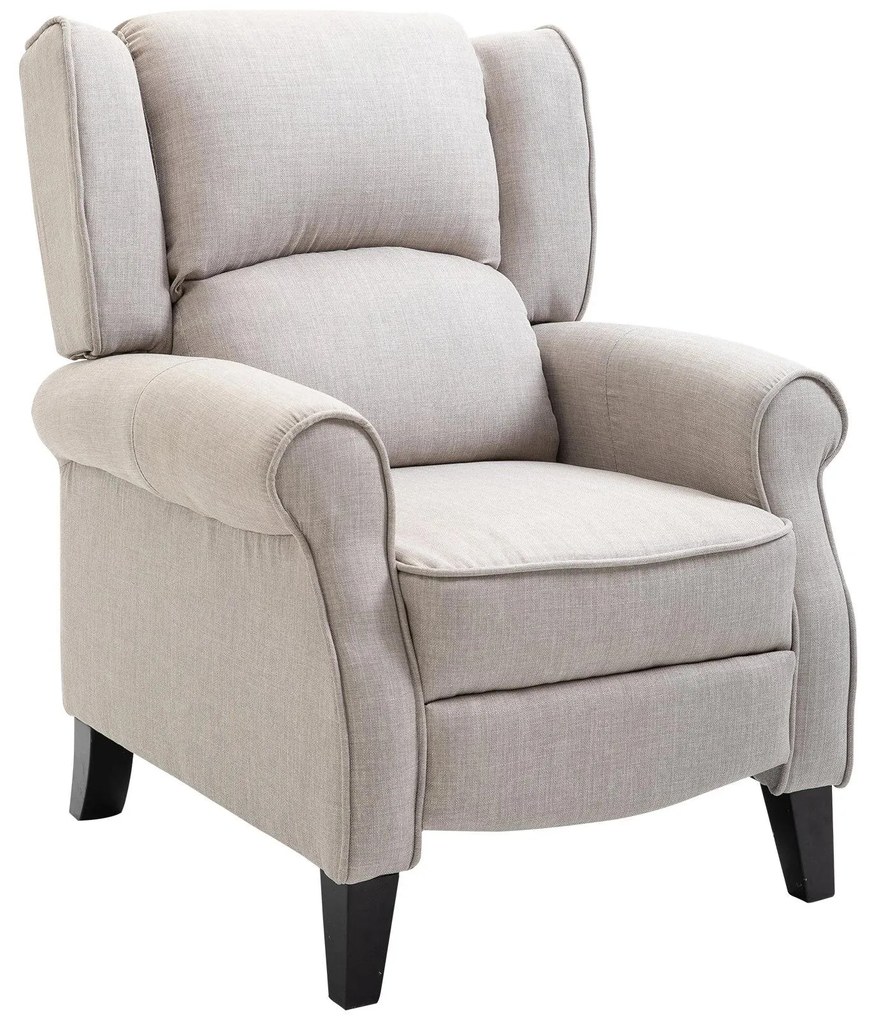 HOMCOM Poltrona Relax com cadeira reclinável manual de até 160 ° 77x88x102cm | Aosom Portugal