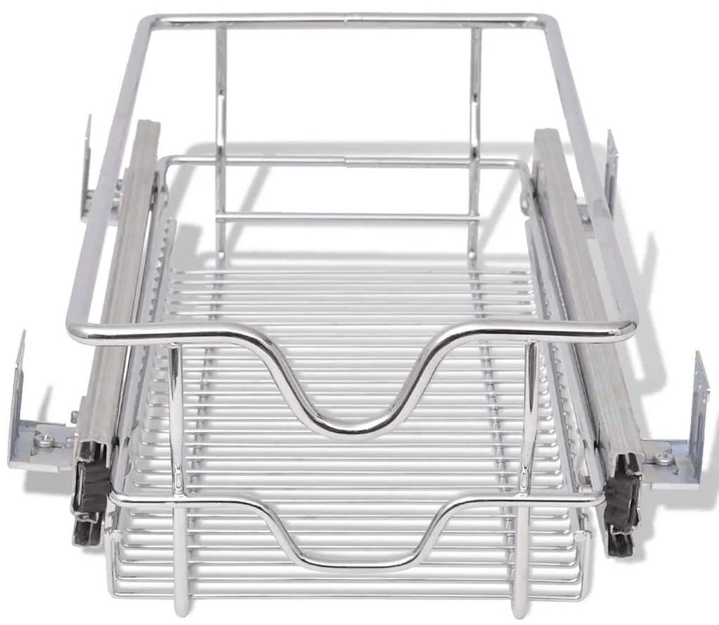 Cestos de arame extraíveis 2 pcs 300 mm prateado
