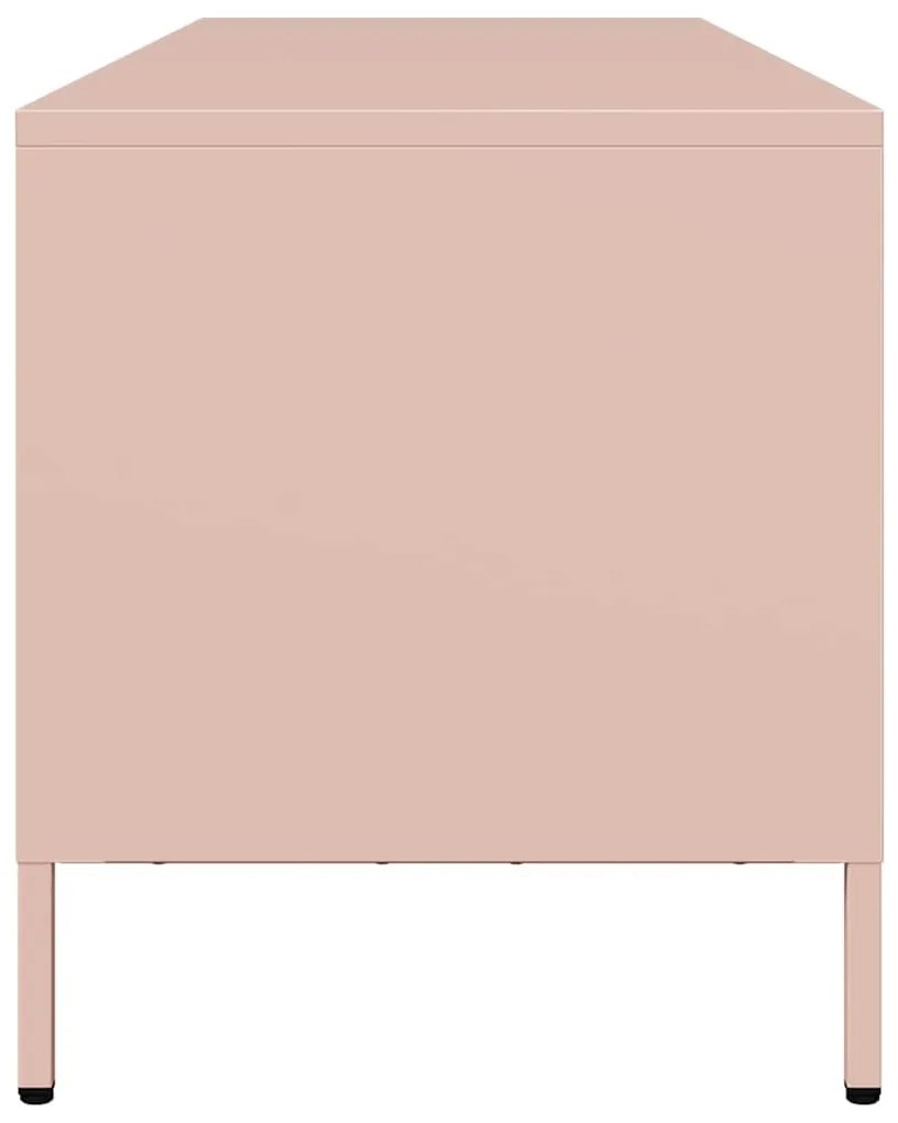 Móvel de TV 135x39x43,5 cm aço laminado a frio rosa