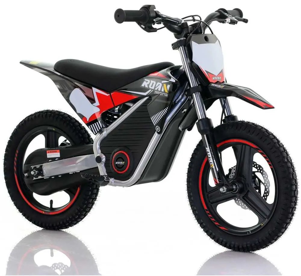 Mini moto elétrica para crianças Minicross electrica 350W 14/14" Warrior MX-E350 Velocidade até 30 km/h Com Limitador Preta