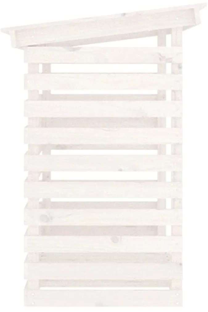 Suporte para lenha 108x73x108 cm pinho maciço branco