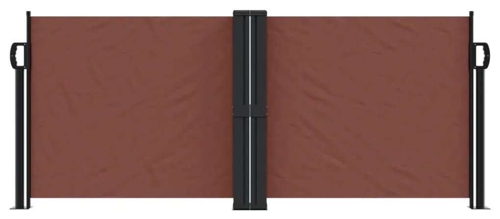 Toldo lateral retrátil 100x600 cm castanho