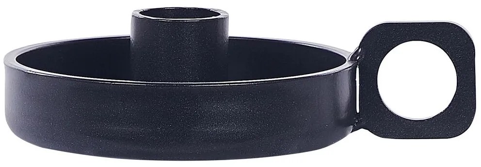 Castiçal em metal preto ø 9 cm CHORIO Beliani