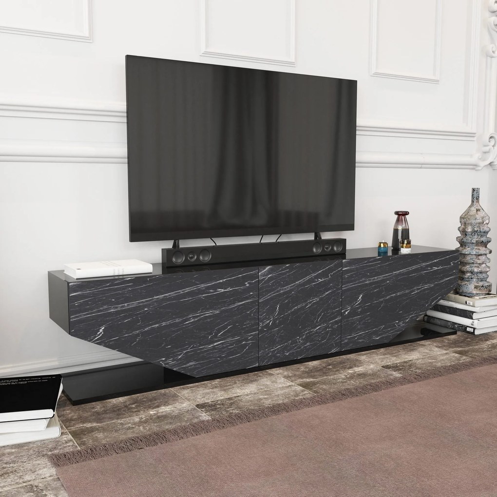 Móvel TV Inci – Preto – 180 x 30 x 45 cm