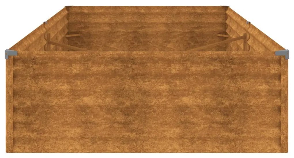Canteiro elevado de jardim 195x100x36 cm aço corten