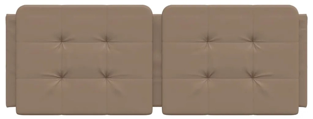 Almofadão de cabeceira 120 cm couro artificial cappuccino