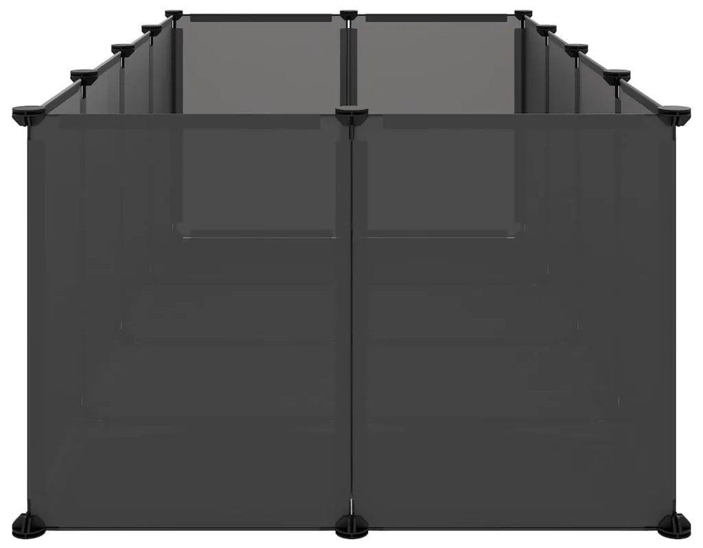 Gaiola para animais pequenos 144x74x46,5 cm PP e aço preto