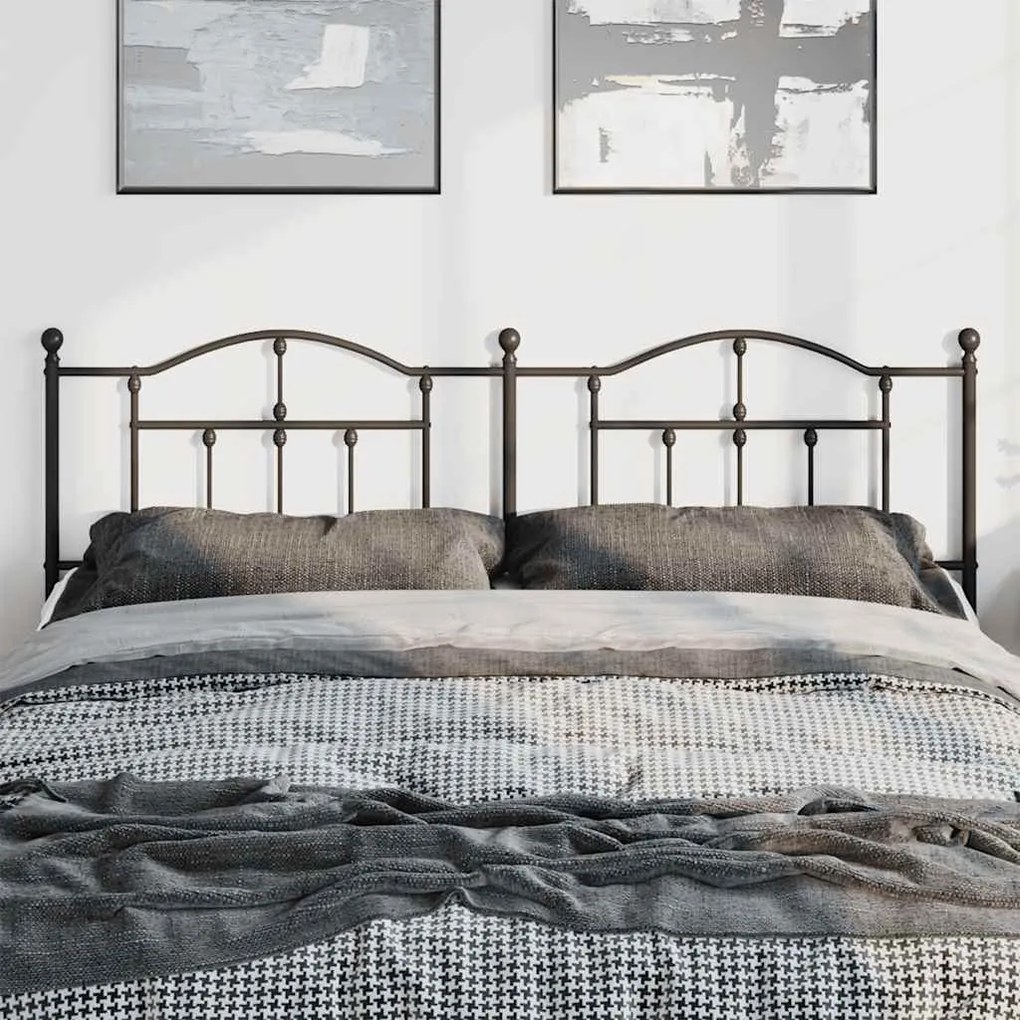 Cabeceira de cama 193 cm metal preto