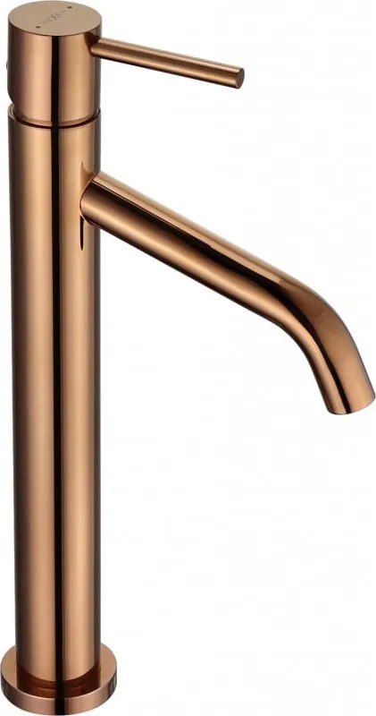 Mexen Rumba torneira alta para lavatório, ouro rosa - 73510-60