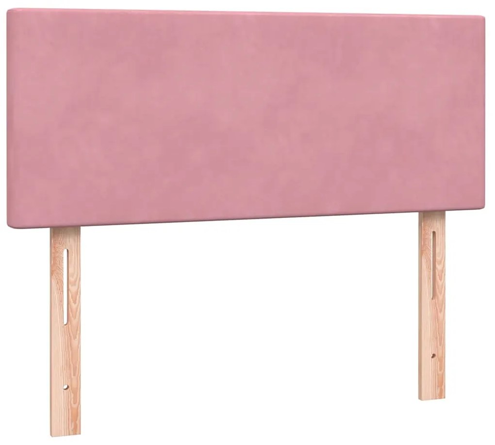 Cama com molas/colchão 120x220 cm veludo rosa
