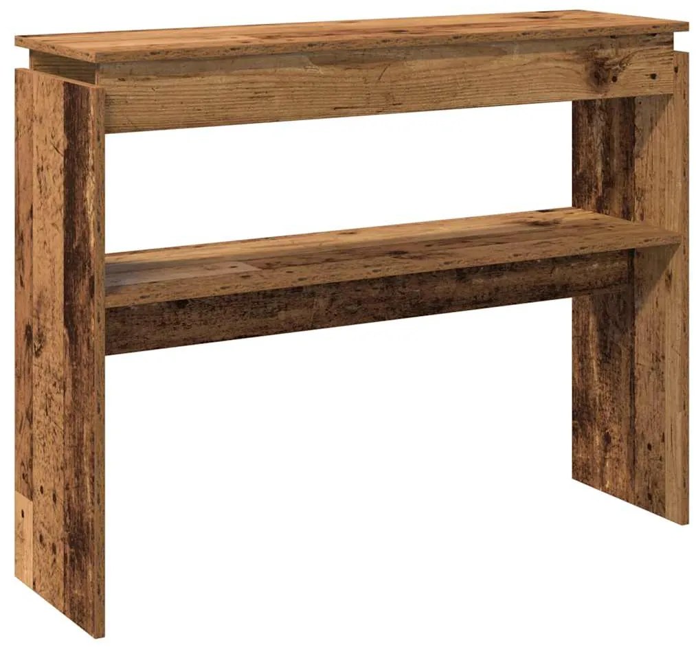 Mesa consola 80x30x102 cm derivados de madeira madeira velha