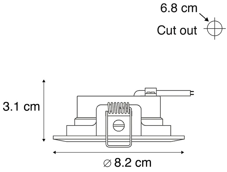 Conjunto de 5 focos embutidos brancos reguláveis em 3 níveis - Ulo